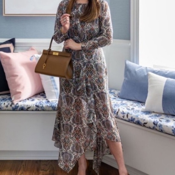 Veronica Beard Dresses & Skirts - Veronica Beard Womens Sazan Long sleeve paisley midi dress 2